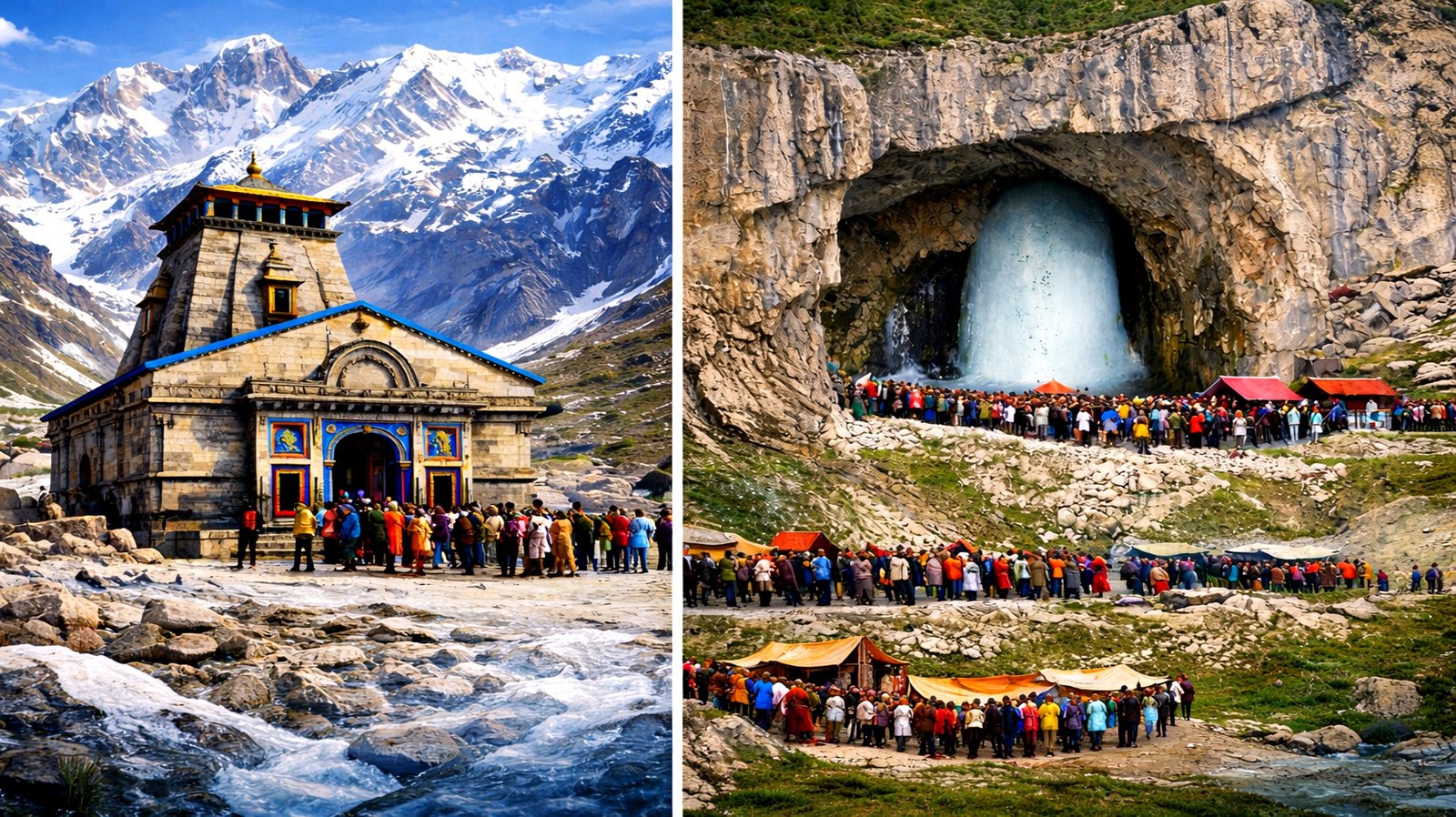 Kedarnath vs Amarnath Yatra: Complete Comparison Guide for Pilgrims (2026)